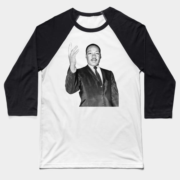 Martin Luther King Baseball T-Shirt by Tamie